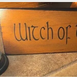 Primitive Witch of the Woods door sign Halloween goth decor witches witchcraft